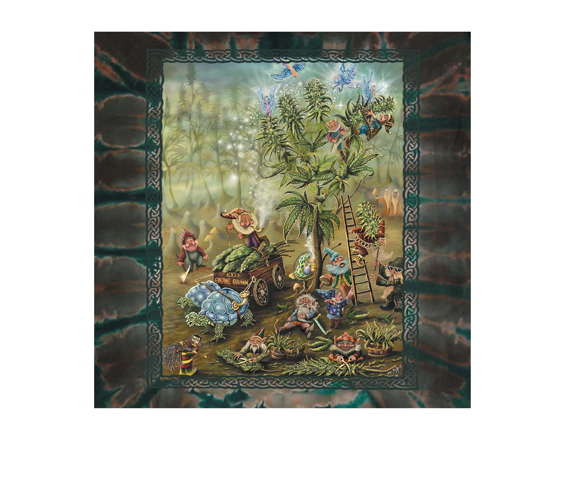 T SHIRT - TIE DYE Gnome Grown - hotRAGS.com