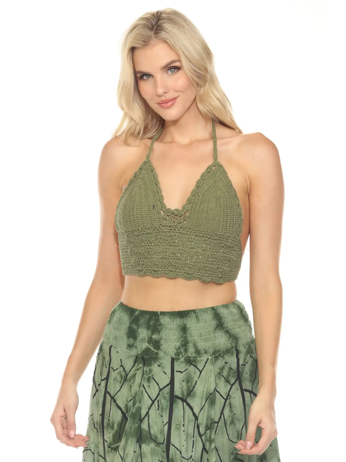 Jr Crochet Halter Top - Pine - hotRAGS.com