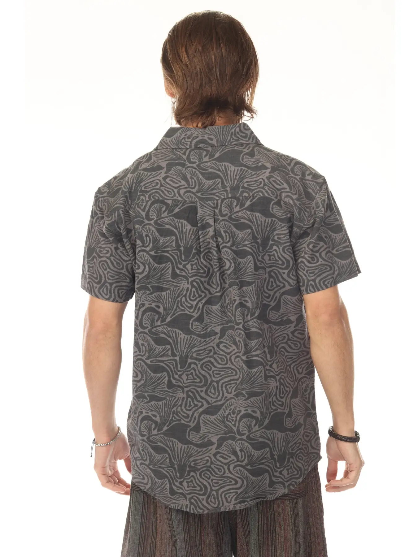Men's Shirt - Mushroom Button Down - Black - hotRAGS.com