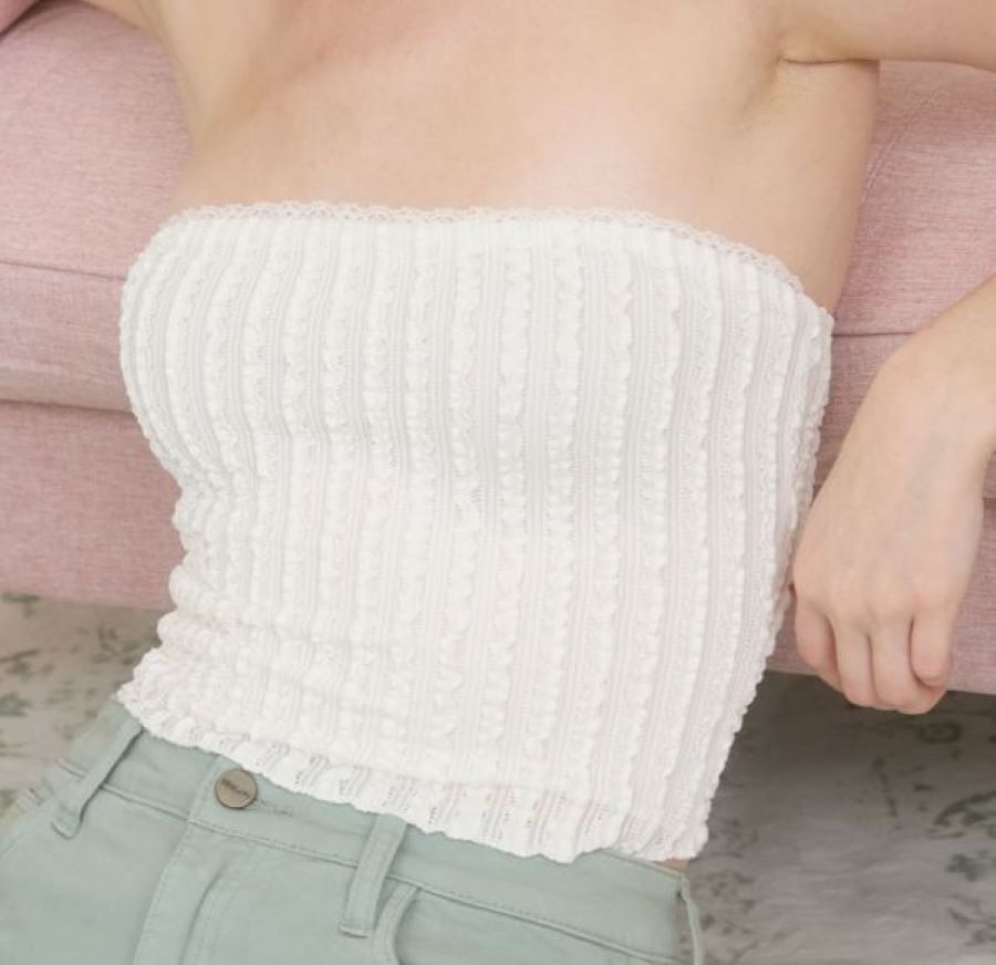 Jr Tube Top - Lace - Ivory - hotRAGS.com