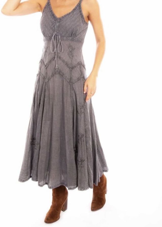 Dress - Long Lace Up Fairy Bottom - Grey - hotRAGS.com