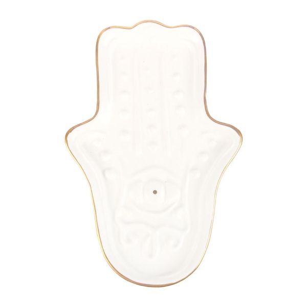 Incense Burner - Hamsa Hand - White - hotRAGS.com