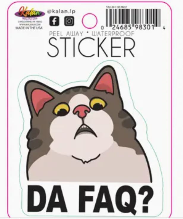 Sticker - Da Faq Cat Die Cut