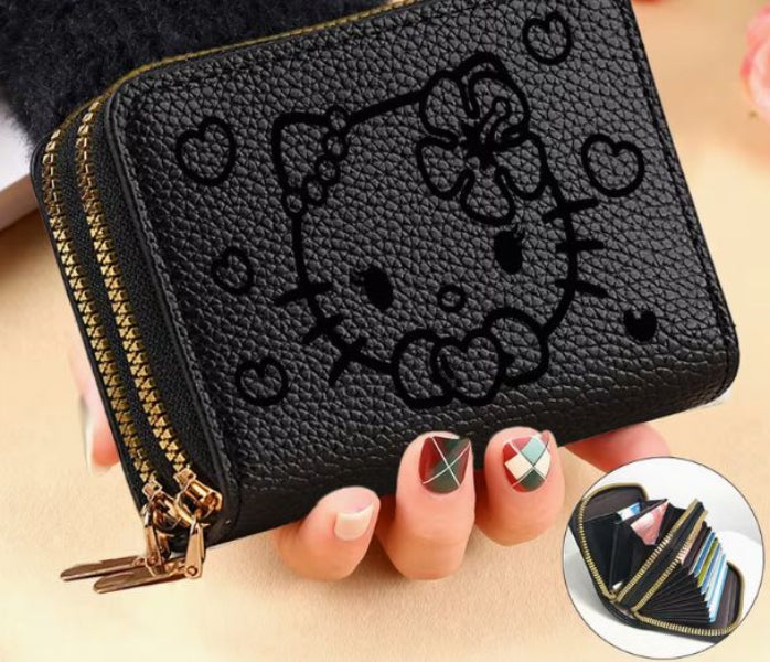 Hello Kitty ジュエリーホルダー ネイビー Wallet Hello Kitty Zip Black