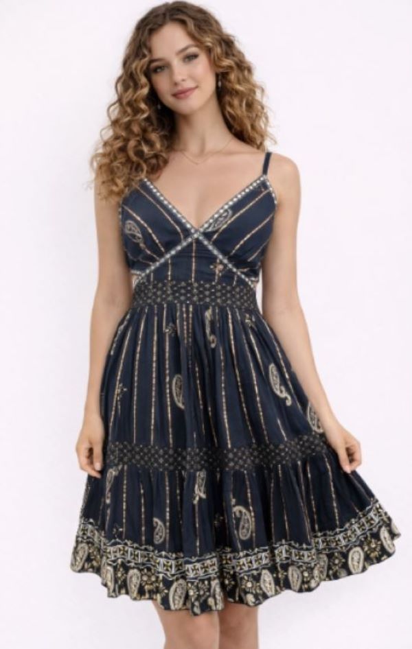 Dress - Mini Boho - Black