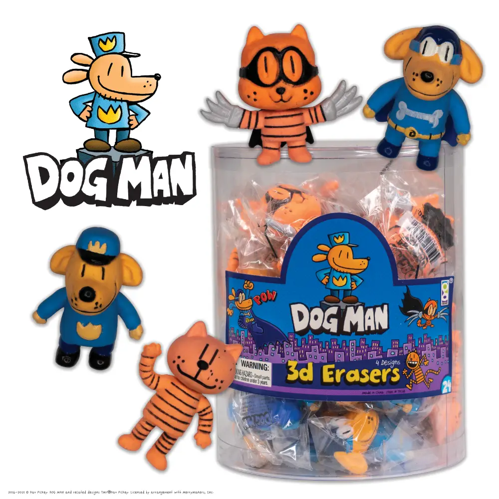 ERASER - DOG MAN 3D ASSORTED