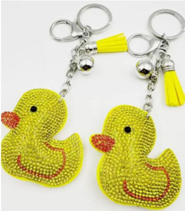KEYCHAIN - DUCKY YELLOW BLING - hotRAGS.com