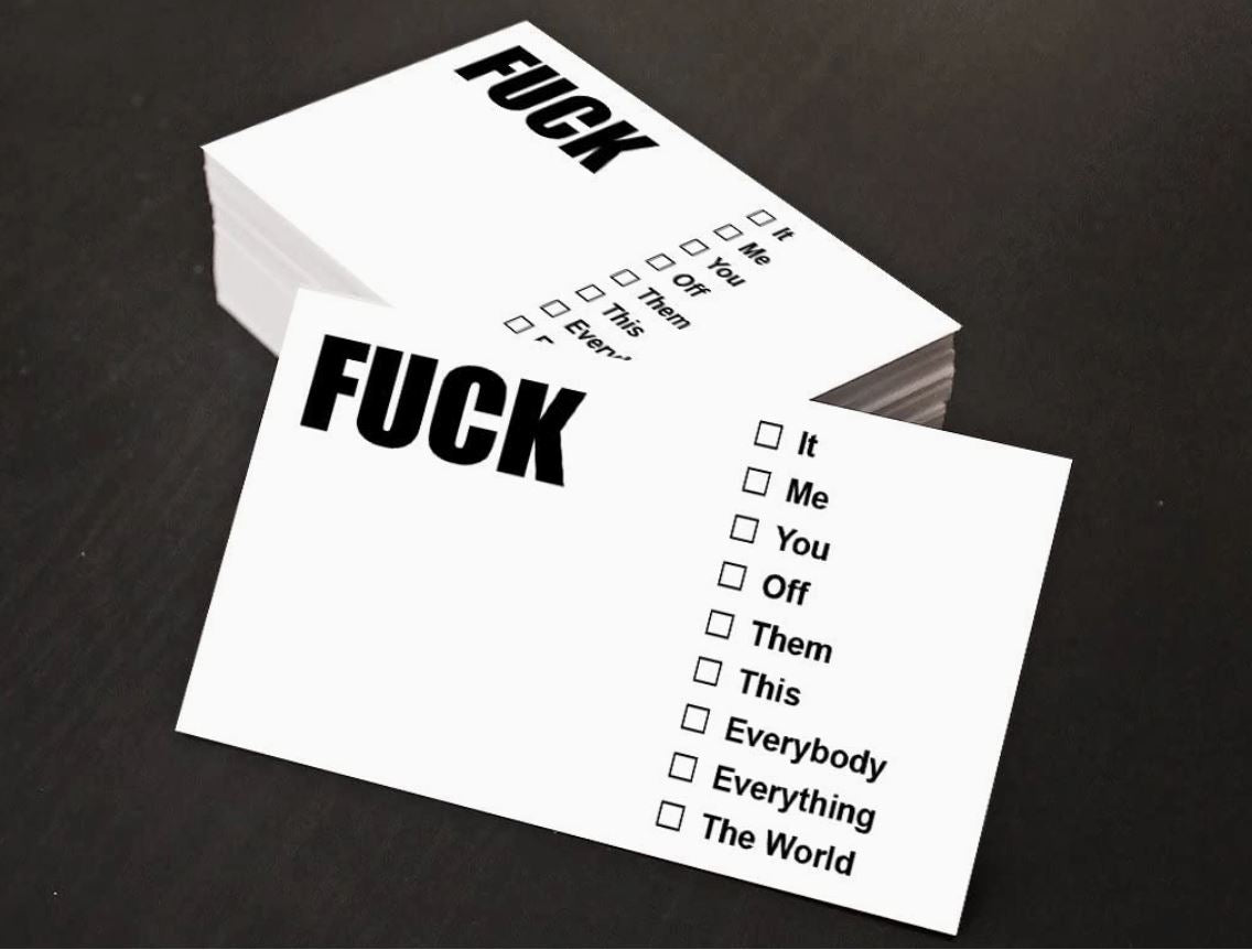 Card - Fuck It - 25ct - hotRAGS.com