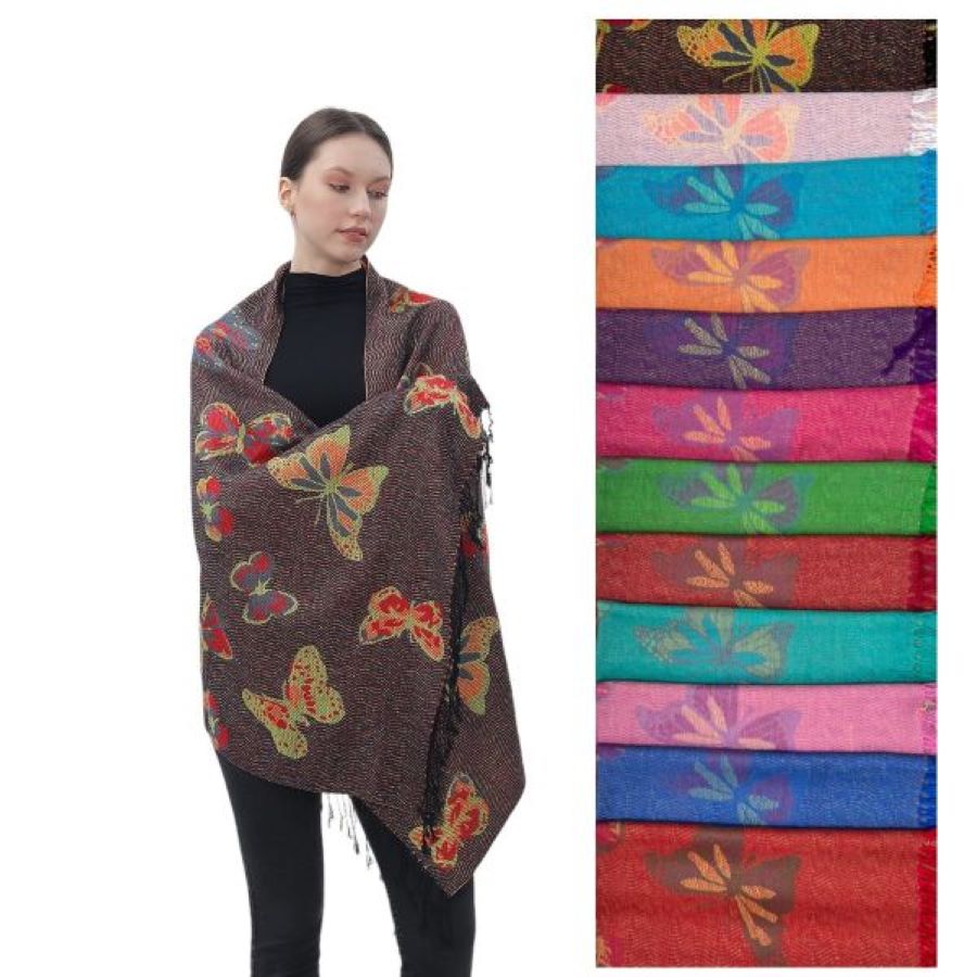 Pashmina - Butterflies - hotRAGS.com