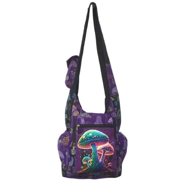 BAG - MUSHROOM PRINT BOHO - Purple - hotRAGS.com