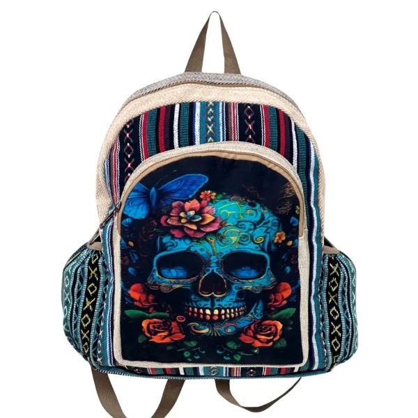 BACKPACK - RETRO SKULL COTTON