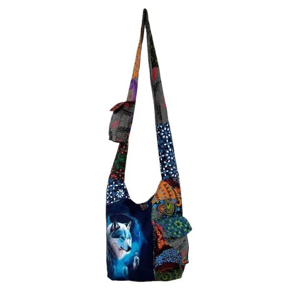 BAG - SHOULDER WOLVES COTTON