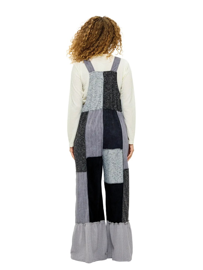 OVERALLS - COLORBLOCK WIDE LEG
