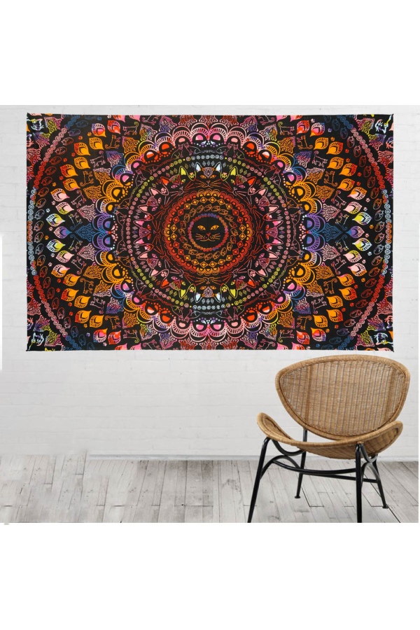 TAPESTRY - COLORFUL CATS - 90X60