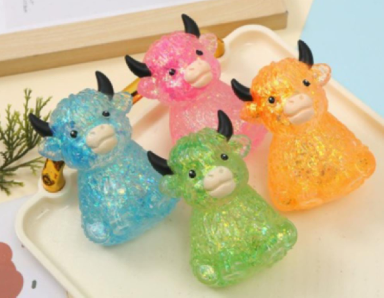 TOY - SQUISHY GLITTER COW
