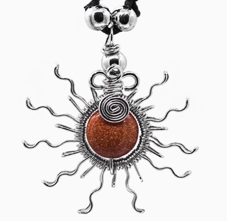 NECKLACE - SUN STONE PENDANT - Assorted