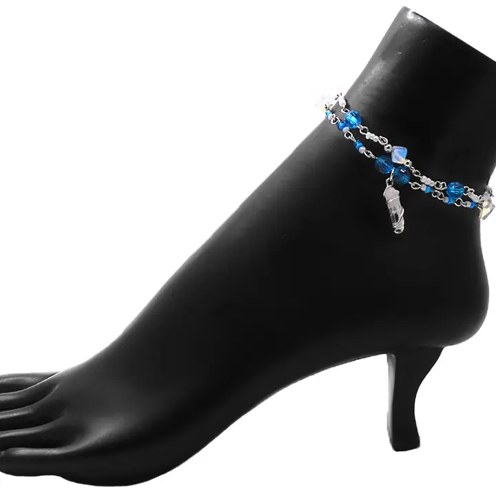 ANKLET - WIRE WRAPPED CRYSTAL - Assorted
