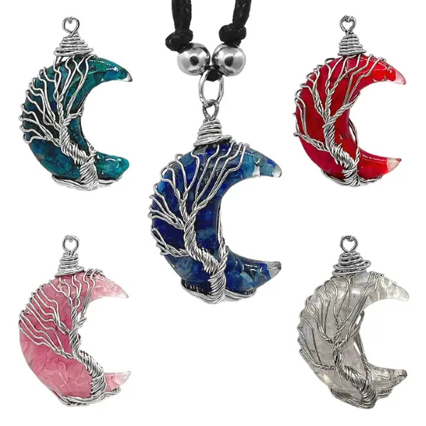 NECKLACE - WIRE WRAPPED TREE - Assorted