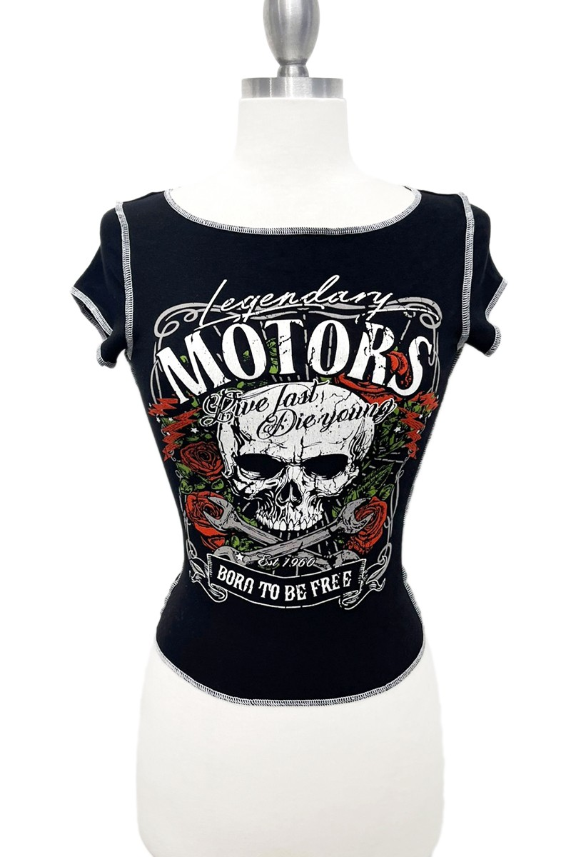 JR T-Shirt - SKULL LEGENDARY MOTORS