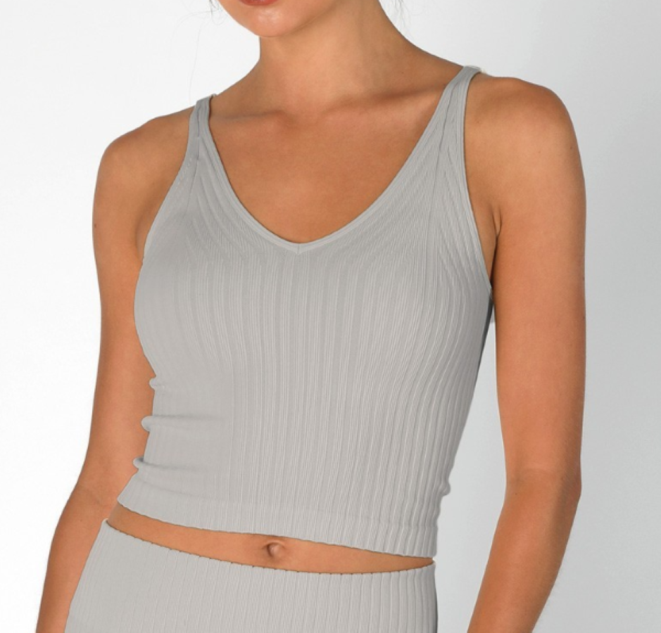 JR TANK TOP - WIDE RIBBED - GREY