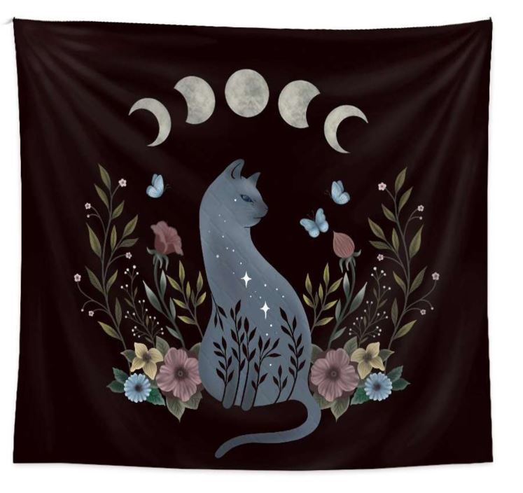 TAPESTRY - FLORAL FELINE