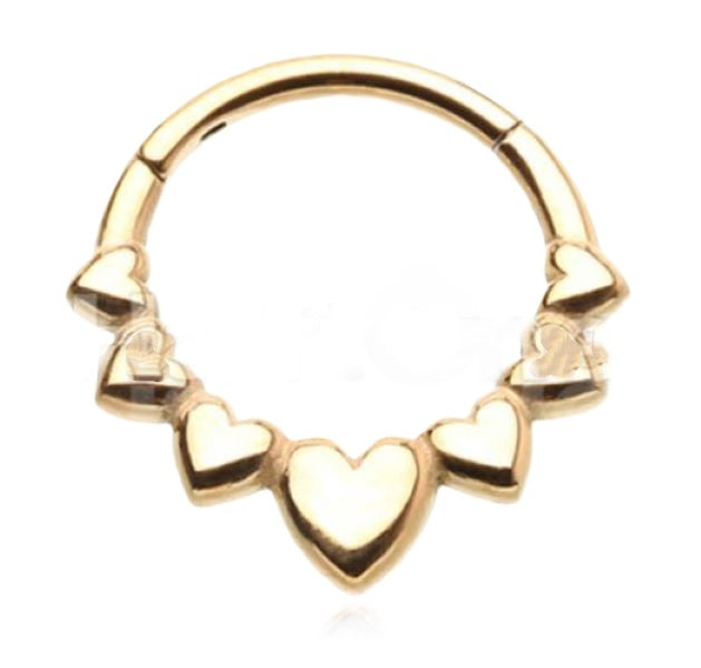 SEPTUM - HEARTS 16G - Gold