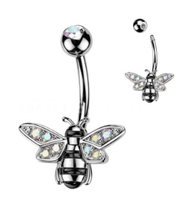 BELLY RING - BEE - Silver