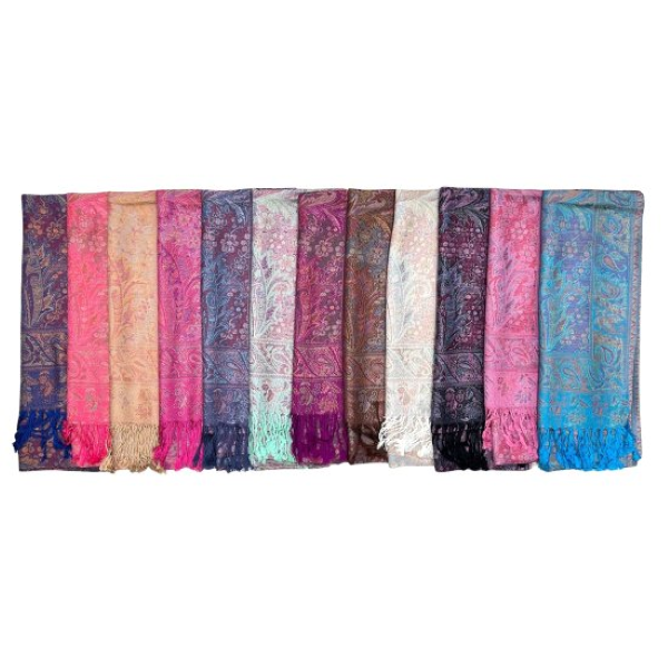 PASHMINA - PAISLEY MULTI PRINT - Pastels