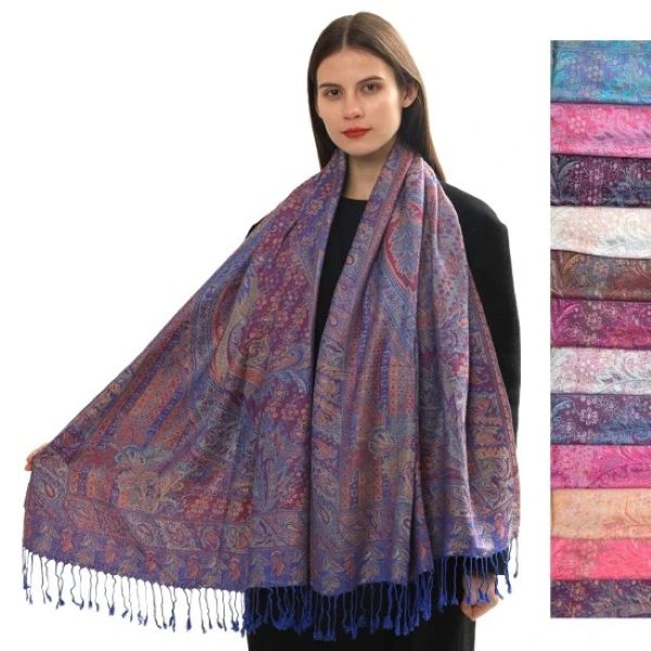 PASHMINA - PAISLEY MULTI PRINT - Pastels