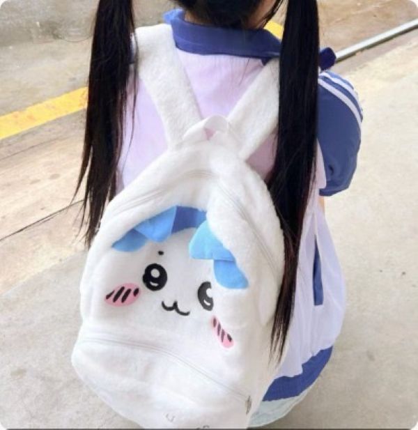 BACKPACK - PLUSH CHIIKAWA -WHITE Blue Ears