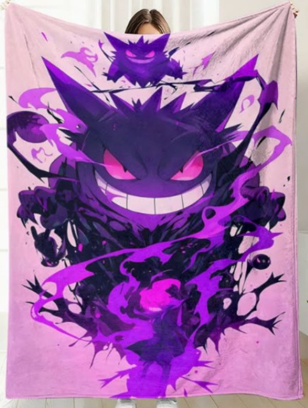BLANKET - GENGAR PURPLE SWIRL