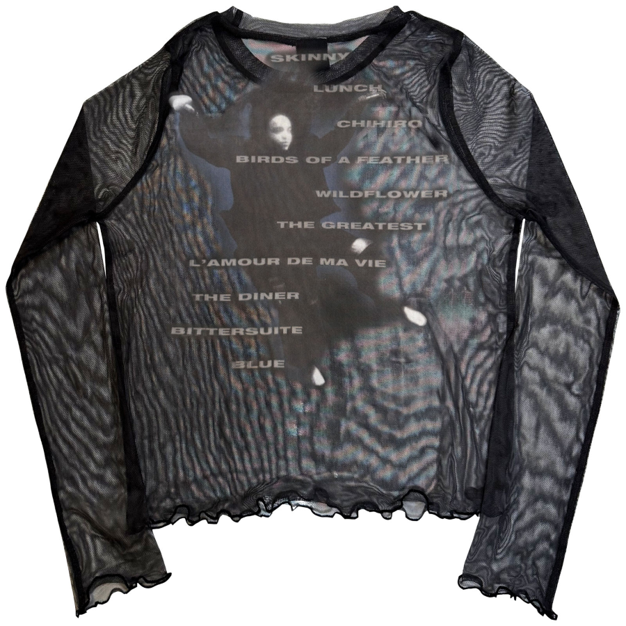 JR Mesh Top - BILLIE Eilish LONG SLEEVE MESH Top
