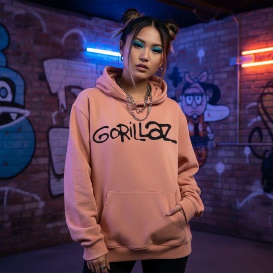 Hoodie - PREMIUM GORILLAZ - PINK