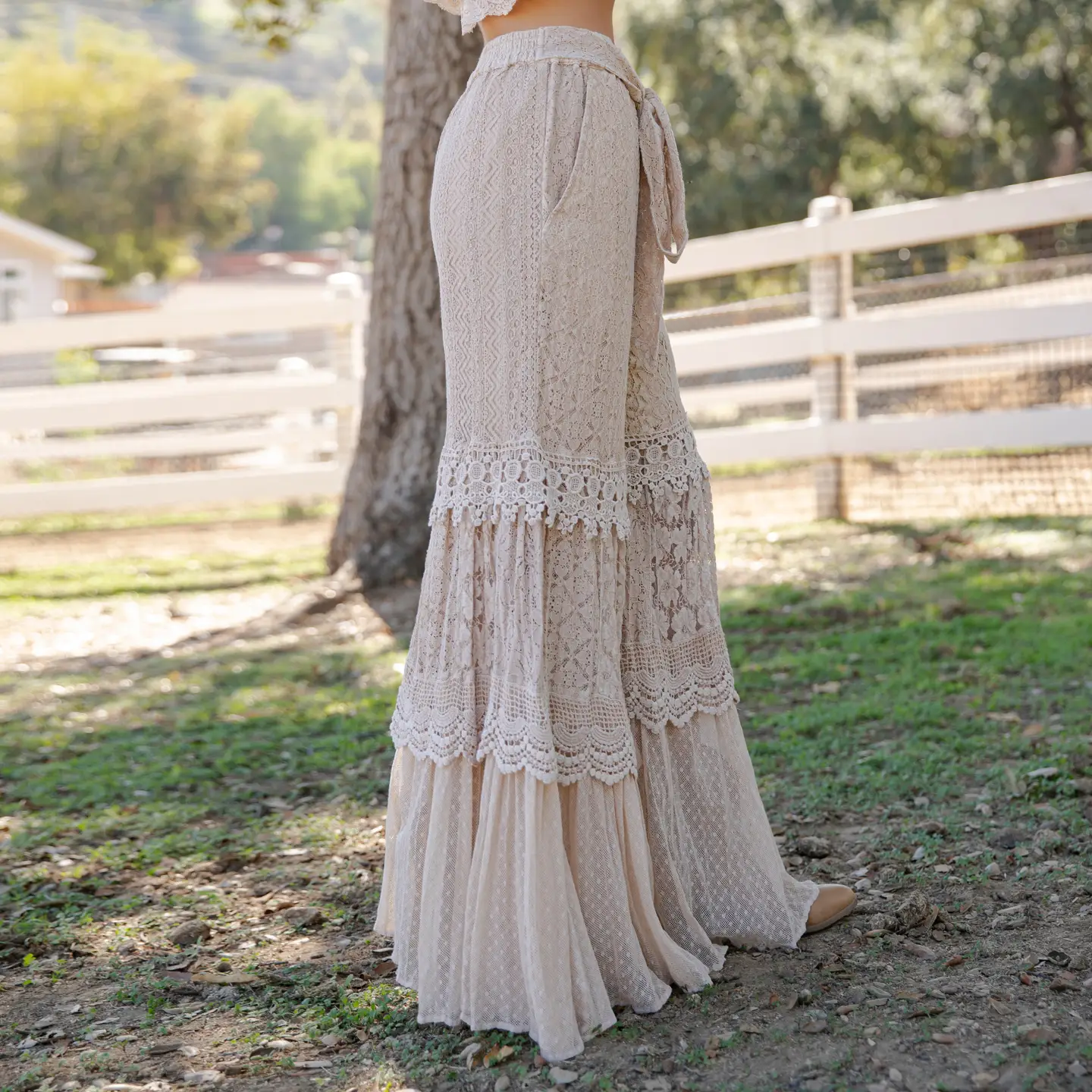 PANTS - TIERED LACE DREAM CLOUD