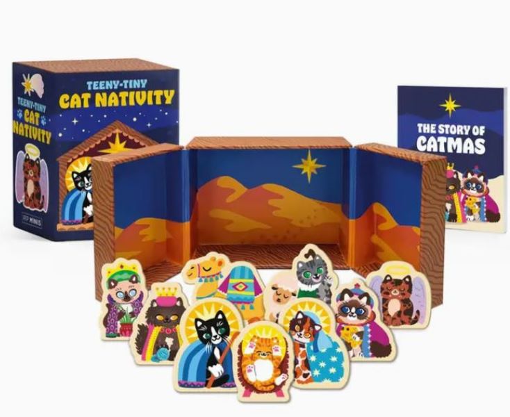 MINI TEENY TINY CAT NATIVITY