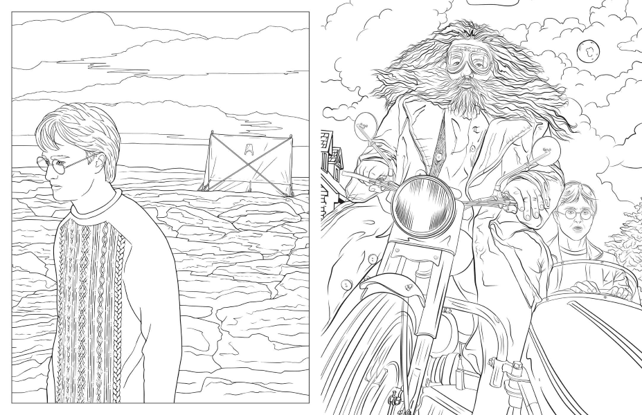 BOOK - COLORING HARRY WIZARDING