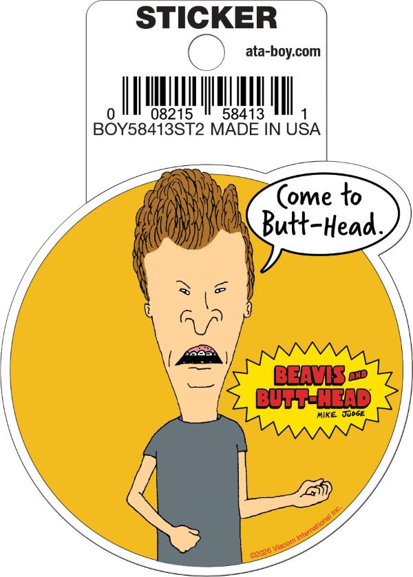 STICKER- BEAVIS BUTT HEAD COME