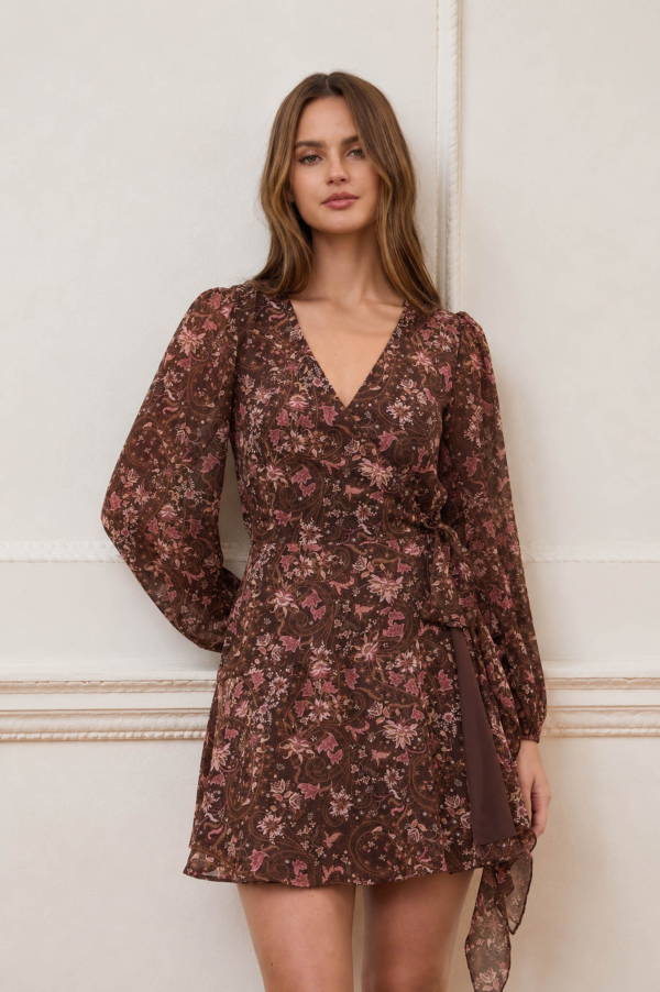 DRESS - LONG SLEEVE MINI FLORAL