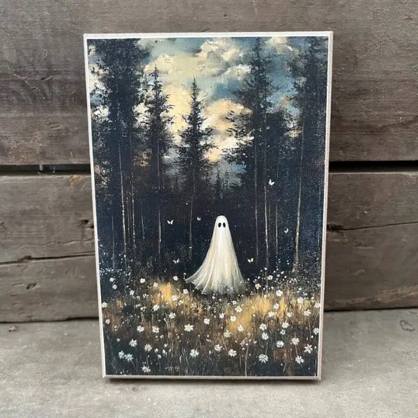 Sign - Ghost At Dusk - 6X4X1