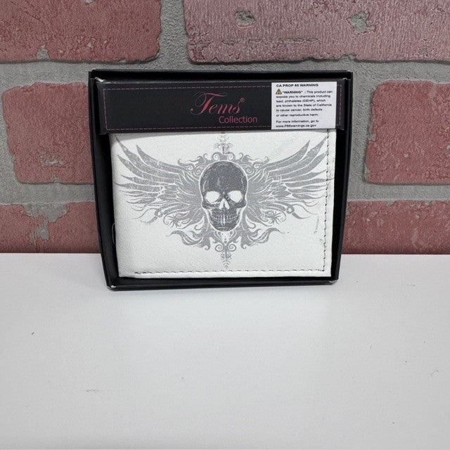 WALLET - WHITE SKULL WING