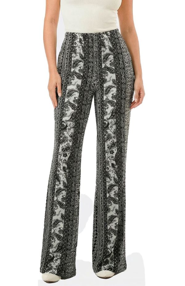 PALAZZO PANT - FLAIR - Black Charcoal