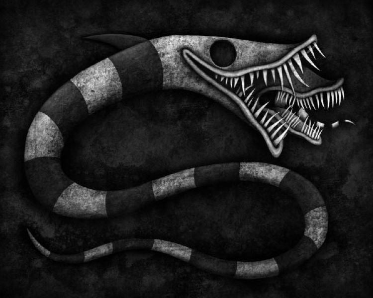 WALL ART - HORROR SANDWORM - 10X8