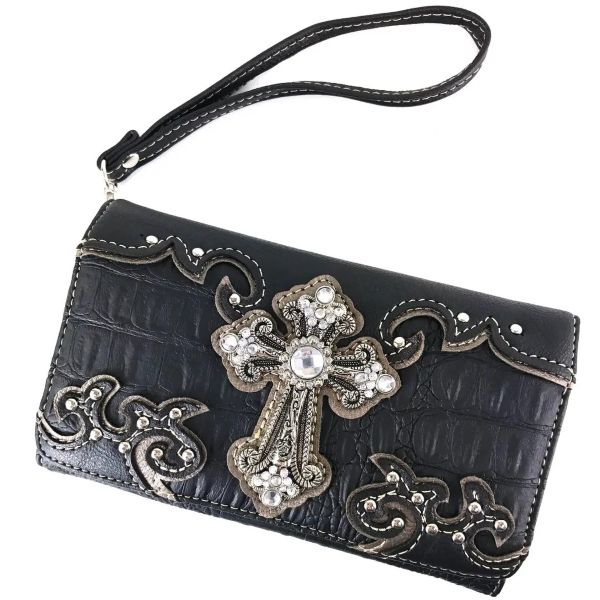 WALLET - Cross Rhinestone