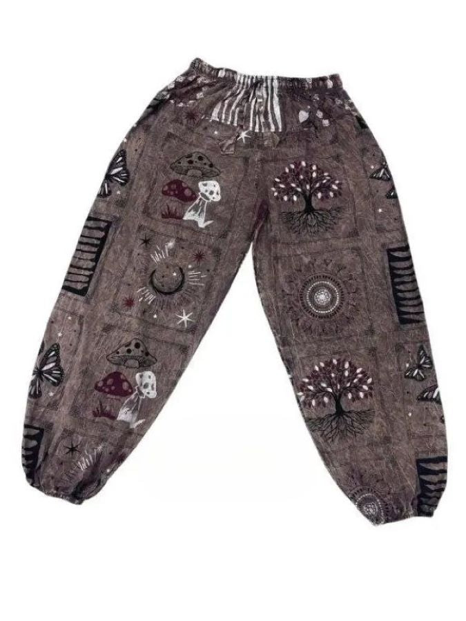 PANTS - RAZOR CUT BLOCK PRINT OS