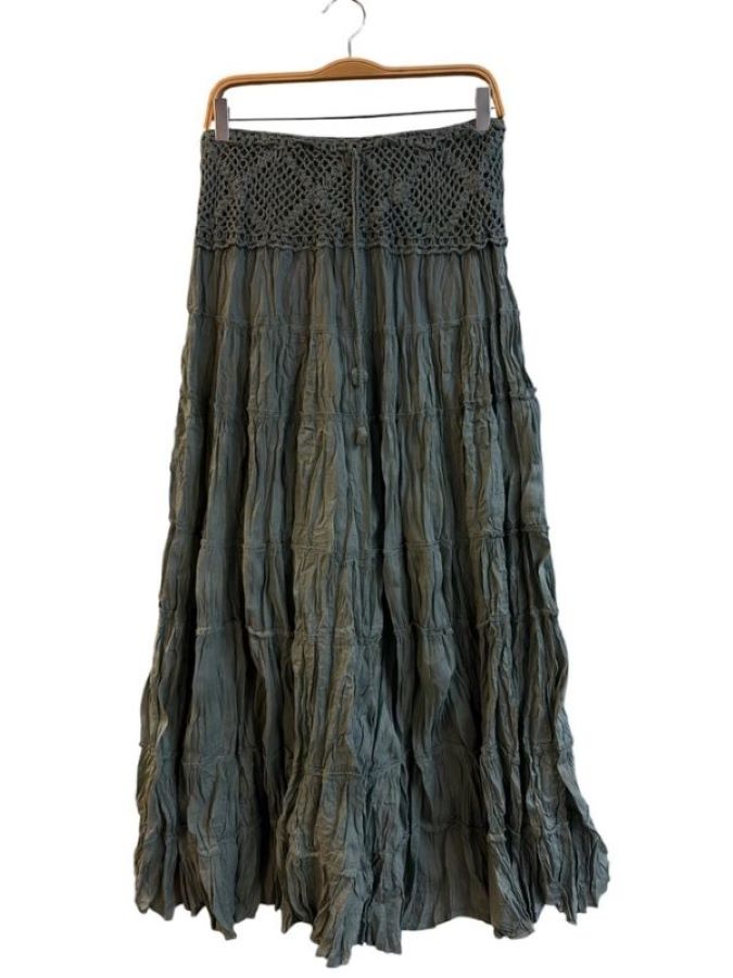 SKIRT - MAXI OMBRE CROACHET - SAGE