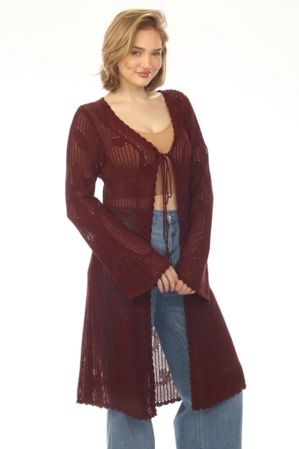 CARDIGAN - KNIT TREE OF LIFE