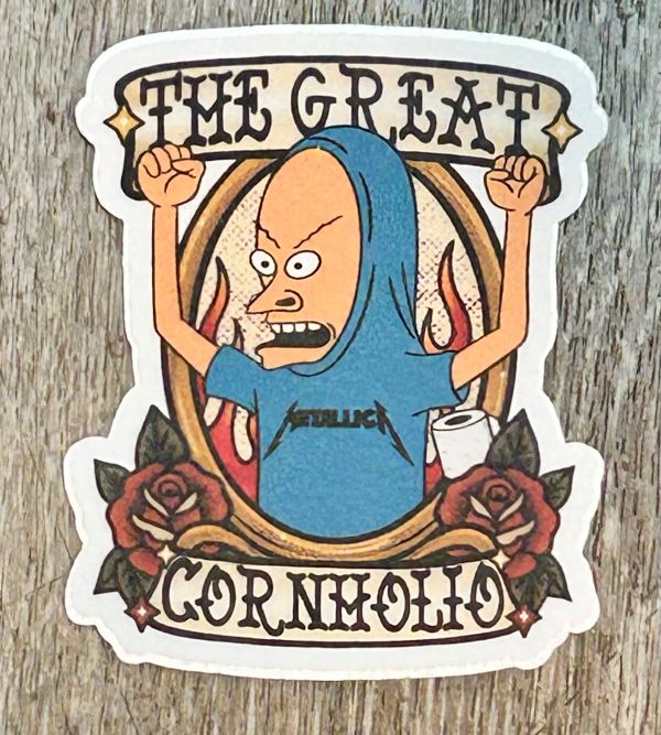 STICKER - BEAVIS CORNHOLIO 3"