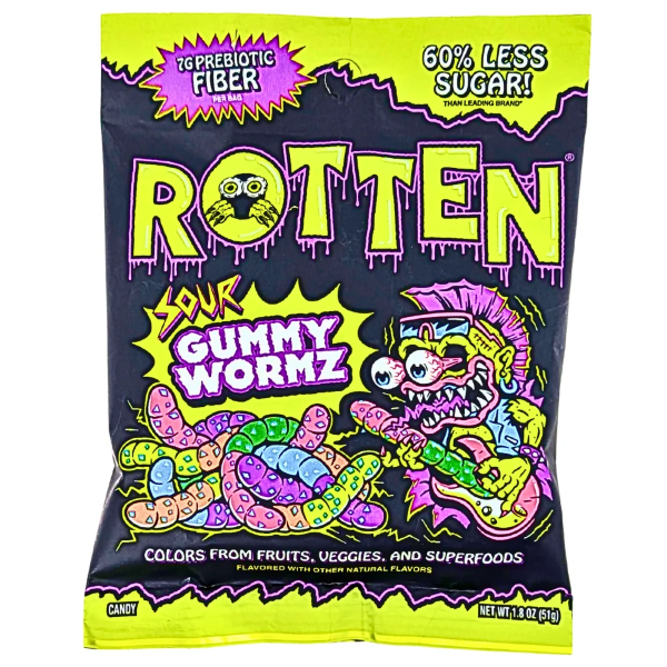 CANDY - ROTTEN SOUR GUMMY WORMS