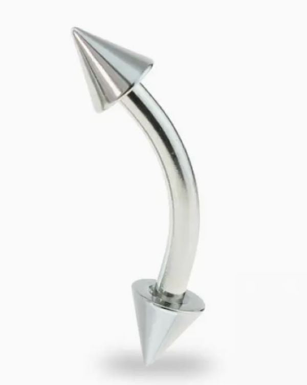 EYEBROW - 16G 5/16 SPIKE - Silver