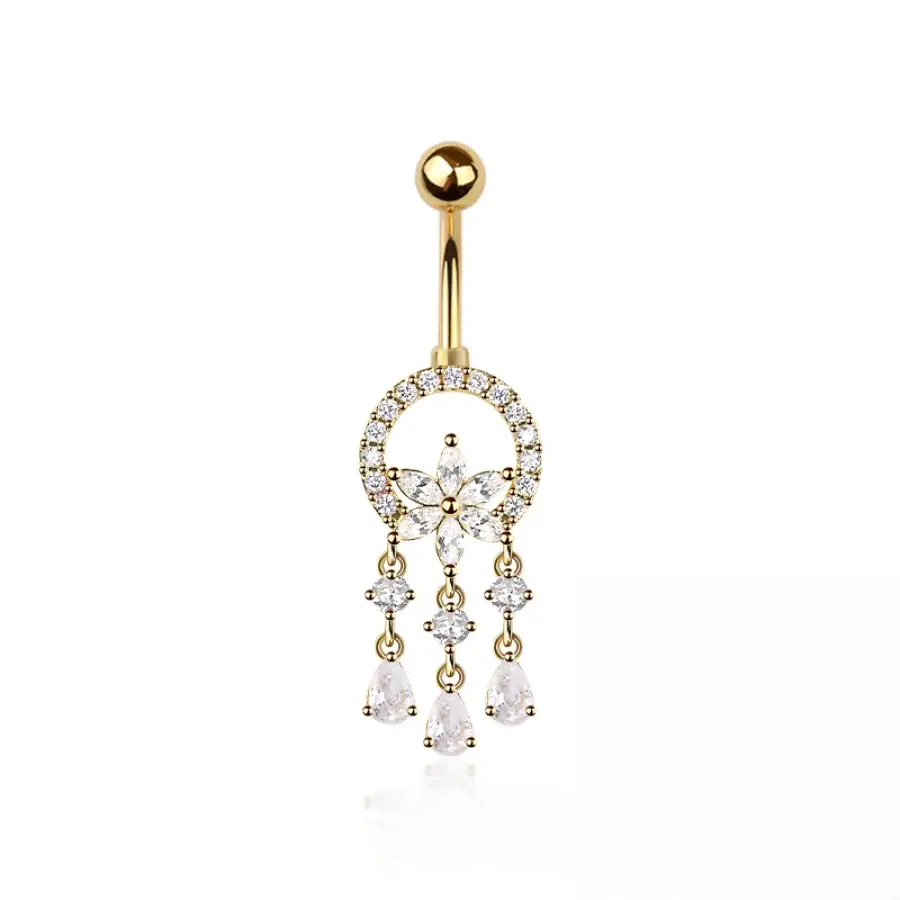 BELLY RING - DREAMCATCHER - GOLD